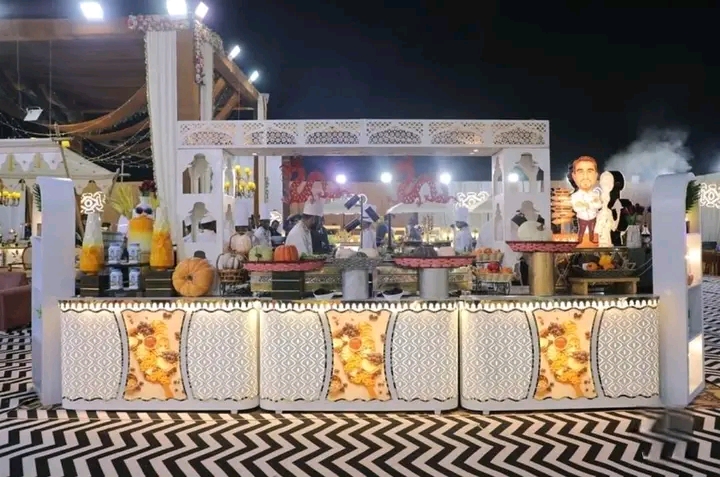 Luxury live catering stall for wedding events